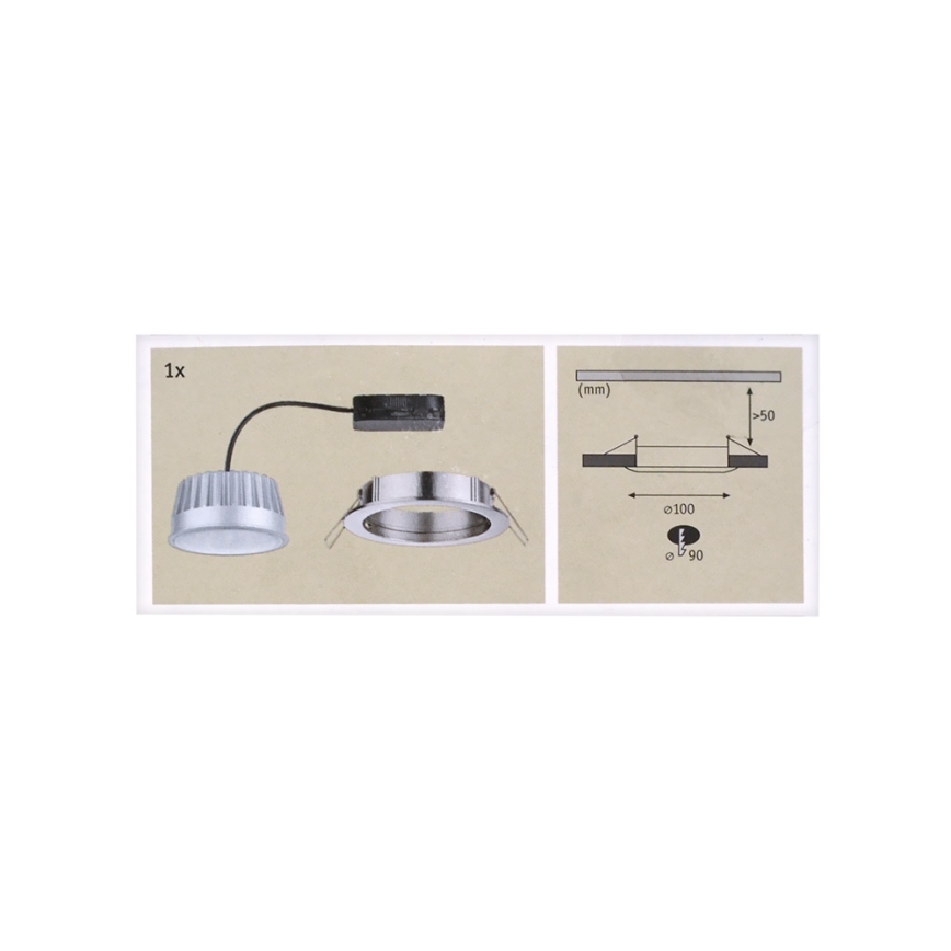 Paulmann 92782 - LED Kúpeľňové podhľadové svietidlo COIN LED/14W/230V