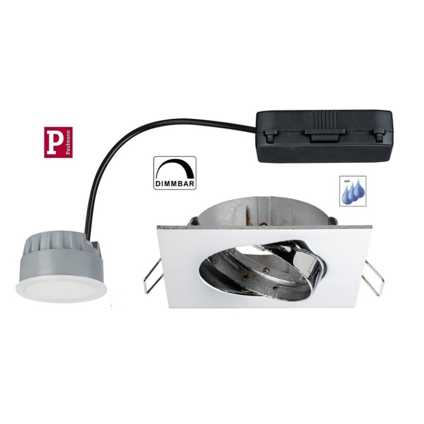 Paulmann 92845 - SADA 3x LED Stmievateľné podhľadové svietidlo EBL 3xLED/7W/230V