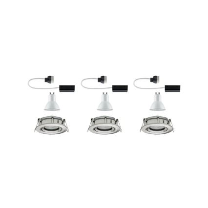 Paulmann 92900 - SADA 3xGU10/7W IP65 Stmievateľné kúpeľňové podhľadové svietidlo NOVA 230V