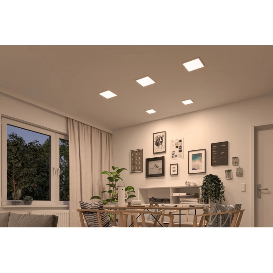 Paulmann 92993 - LED/13W IP44 Kúpeľňové zápustné svietidlo AREO 230V 2000/3000/4000K 17,5x17,5 cm biela