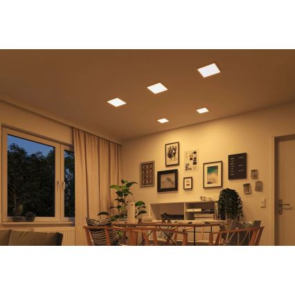 Paulmann 92993 - LED/13W IP44 Kúpeľňové zápustné svietidlo AREO 230V 2000/3000/4000K 17,5x17,5 cm biela
