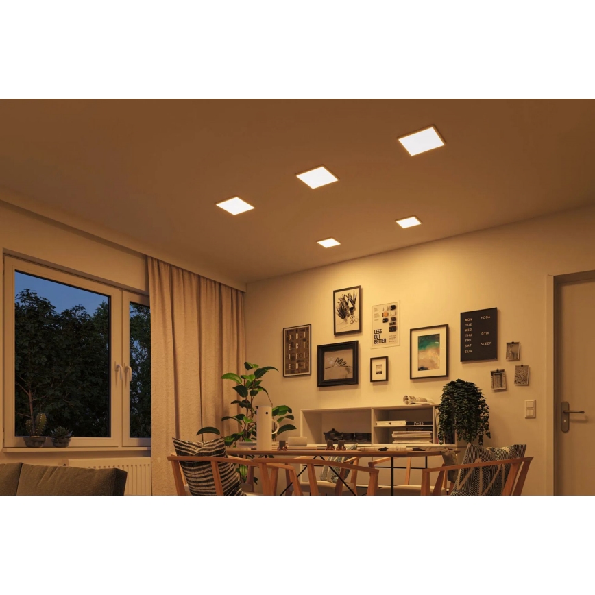 Paulmann 92993 - LED/13W IP44 Kúpeľňové zápustné svietidlo AREO 230V 2000/3000/4000K 17,5x17,5 cm biela