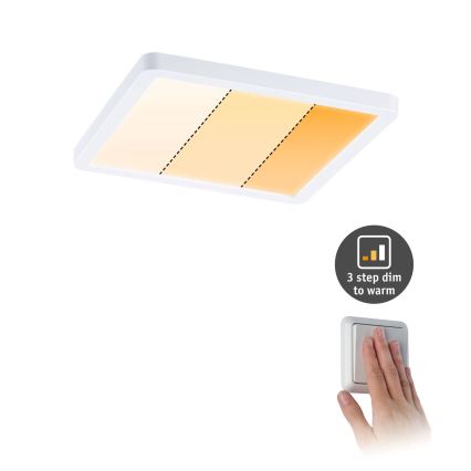 Paulmann 92993 - LED/13W IP44 Kúpeľňové zápustné svietidlo AREO 230V 2000/3000/4000K 17,5x17,5 cm biela