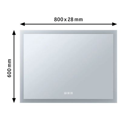 Paulmann 93013 - LED/22W IP44 Stmievateľné kúpeľňové vyhrievané zrkadlo s podsvietením 230V  2700/4000/6500K
