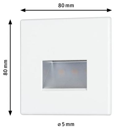 Paulmann 93093 - LED/1,2W Schodiskové svietidlo EDGE 230V