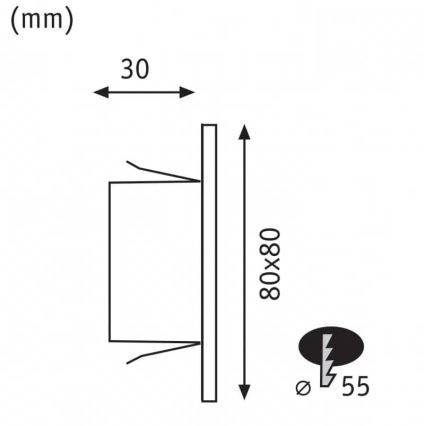 Paulmann 93093 - LED/1,2W Schodiskové svietidlo EDGE 230V