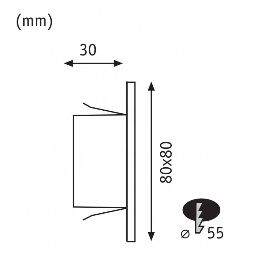 Paulmann 93093 - LED/1,2W Schodiskové svietidlo EDGE 230V
