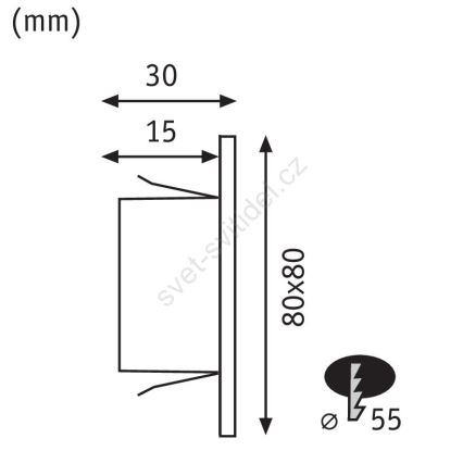 Paulmann 93094 - LED/1,2W Schodiskové svietidlo EDGE 230V