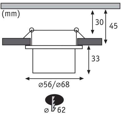 Paulmann 93379 - SADA 3xLED/6W IP44 Stmievateľné kúpeľňové podhľadové svietidlo GIL 230V