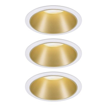 Paulmann 93406 - SADA 3xLED/6,5W IP44 Stmievateľné kúpeľňové podhľadové svietidlo COLE 230V