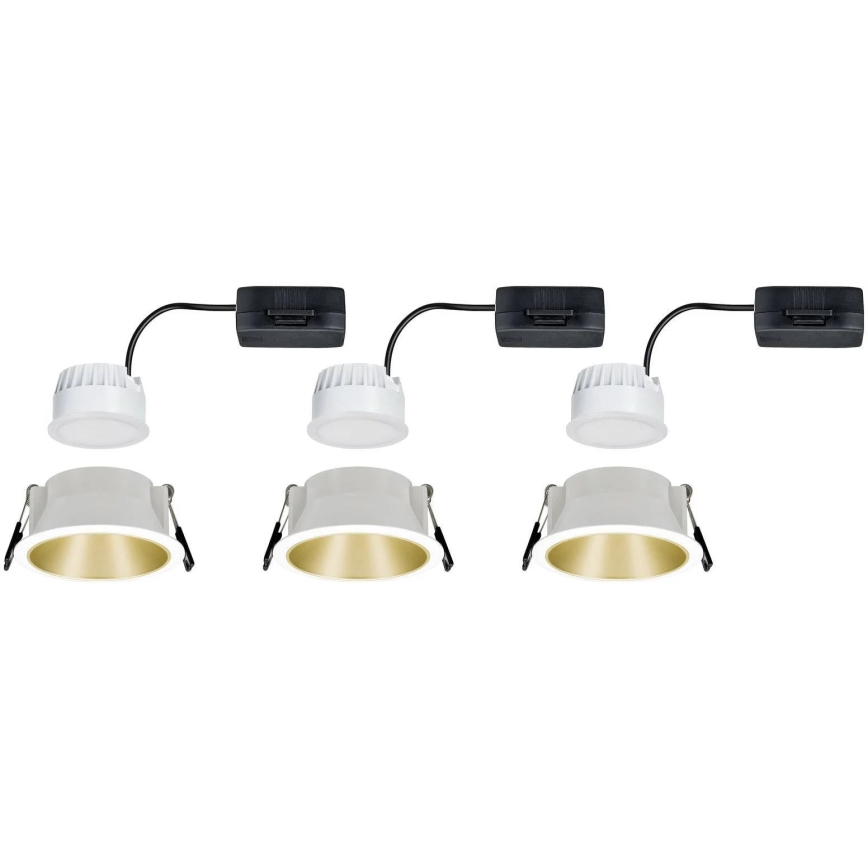 Paulmann 93406 - SADA 3xLED/6,5W IP44 Stmievateľné kúpeľňové podhľadové svietidlo COLE 230V