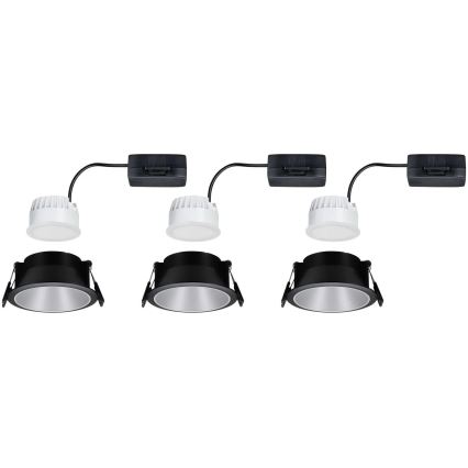 Paulmann 93408 - SADA 3xLED/6,5W IP44 Stmievateľné kúpeľňové podhľadové svietidlo COLE 230V