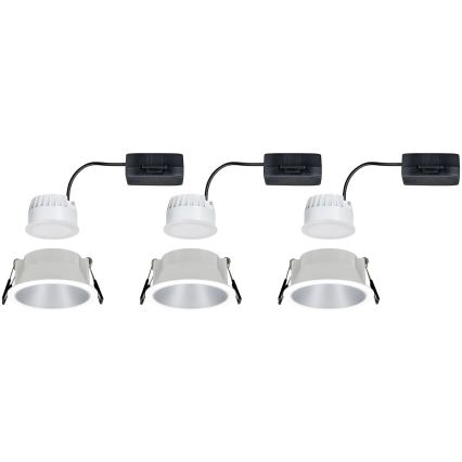 Paulmann 93410 - SADA 3xLED/6,5W IP44 Stmievateľné kúpeľňové podhľadové svietidlo COLE 230V