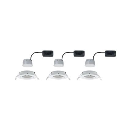 Paulmann 93485 - SADA 3xLED/6W IP23 Stmievateľné kúpeľňové podhľadové svietidlo NOVA 230V