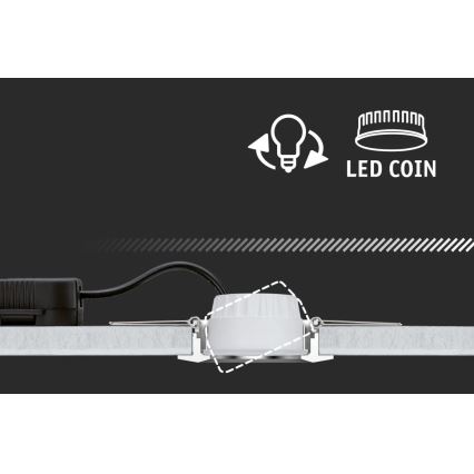 Paulmann 93485 - SADA 3xLED/6W IP23 Stmievateľné kúpeľňové podhľadové svietidlo NOVA 230V
