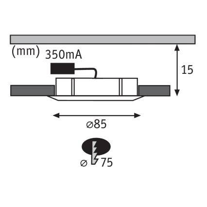 Paulmann 93570 - SADA 3xLED/5,3W Stmievateľné podhľadové svietidlo MICRO LINE 230V