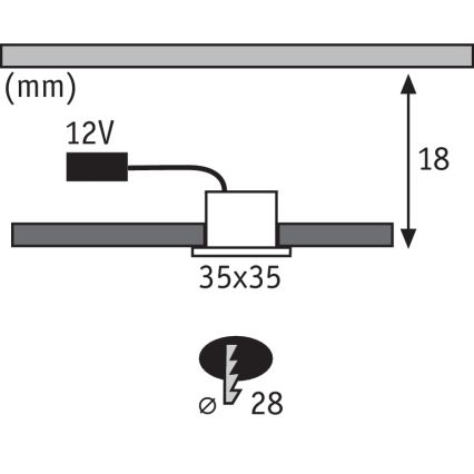 Paulmann 93587 - SADA 5x LED Podhľadové svietidlo 5xLED/0,4W/12V/230V 2700K