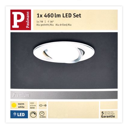 Paulmann 93602 - LED GU10/7W IP23 Stmievateľné kúpeľňové pohľadové svietidlo NOVA 230V