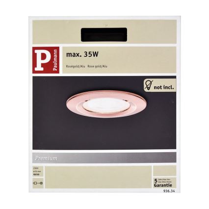 Paulmann 93634 - Kúpeľňové podhľadové svietidlo NOVA 1xGU10/35W/230V rosegold