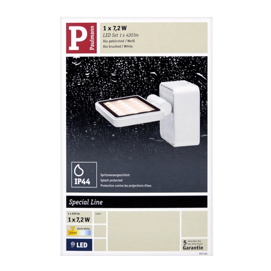 Paulmann 93781 - LED/7,2W Kúpeľňové nástenné svietidlo SPECIAL LINE 230V IP44