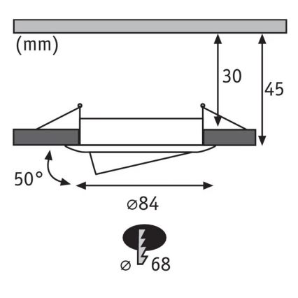 Paulmann 93940 - SADA 3x LED RGBW/2W IP23 Stmievateľné kúpeľňové podhľadové svietidlo 230V
