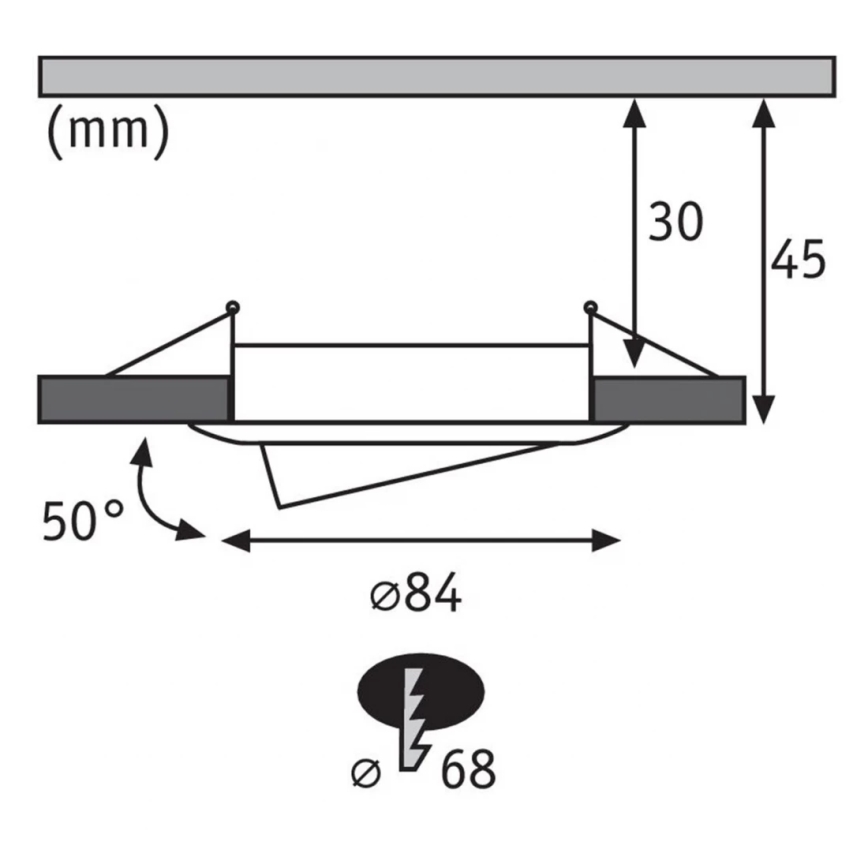 Paulmann 93940 - SADA 3x LED RGBW/2W IP23 Stmievateľné kúpeľňové podhľadové svietidlo 230V