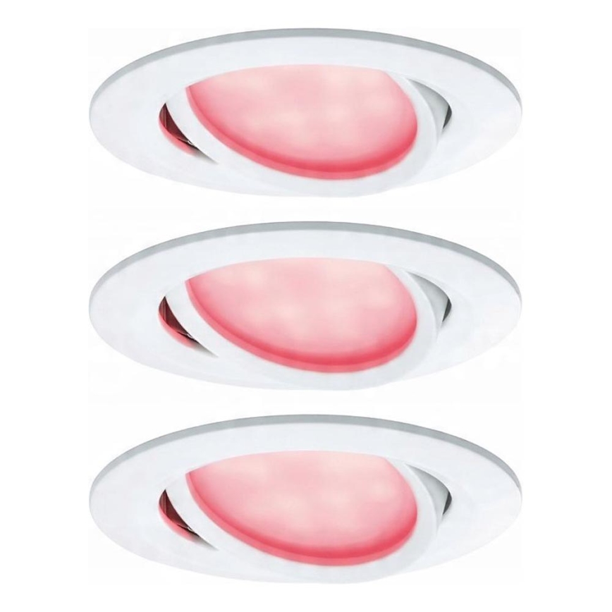 Paulmann 93940 - SADA 3x LED RGBW/2W IP23 Stmievateľné kúpeľňové podhľadové svietidlo 230V