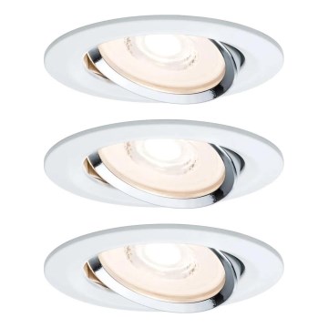 Paulmann 93942 - SADA 3xLED/6,8W IP23 Stmievateľné kúpeľňové podhľadové svietidlo COIN 230V