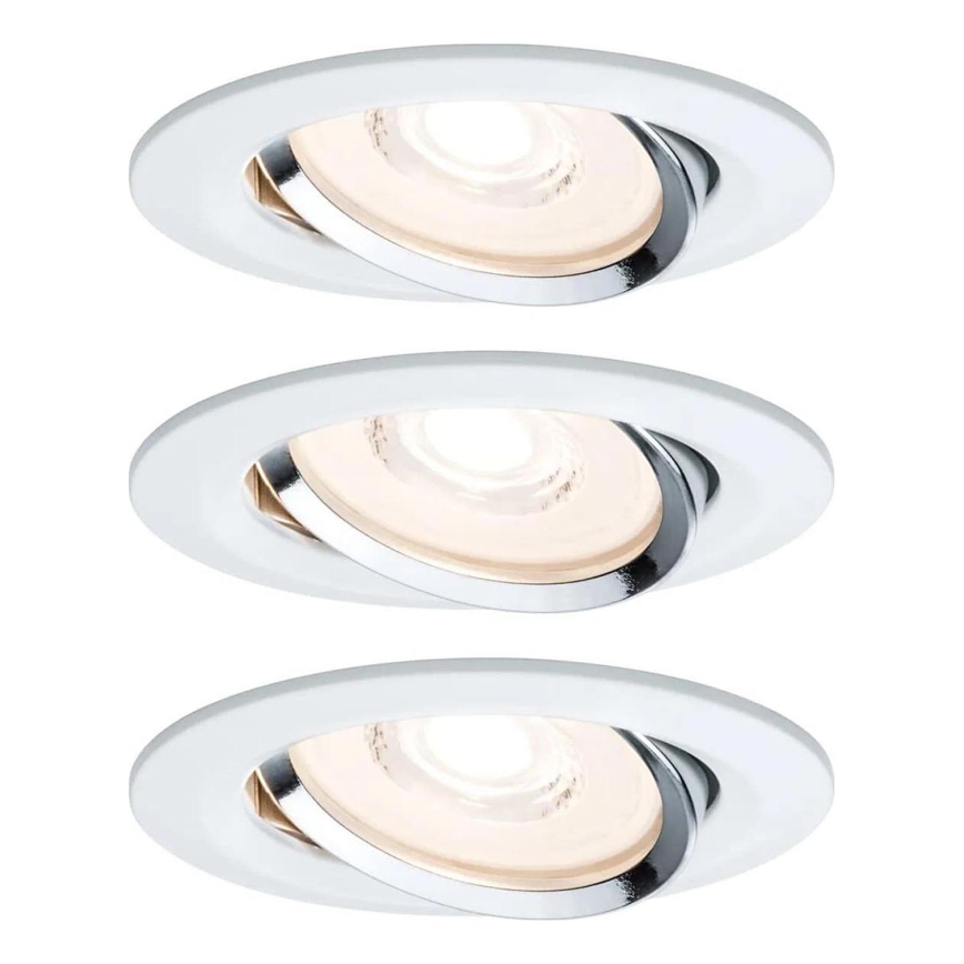 Paulmann 93942 - SADA 3xLED/6,8W IP23 Stmievateľné kúpeľňové podhľadové svietidlo COIN 230V