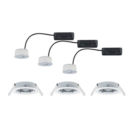 Paulmann 93942 - SADA 3xLED/6,8W IP23 Stmievateľné kúpeľňové podhľadové svietidlo COIN 230V