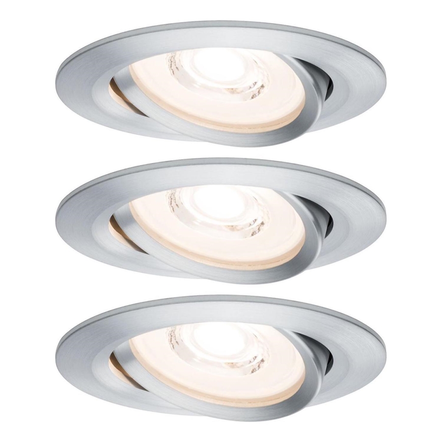 Paulmann 93943 - SADA 3x LED/6,8 W IP23 Stmievateľné kúpeľňové zapustené svietidlo COIN 230 V