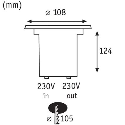 Paulmann 93992 - LED GU10/3,5W IP67 Vonkajšie zápustné svietidlo SPECIAL 230V