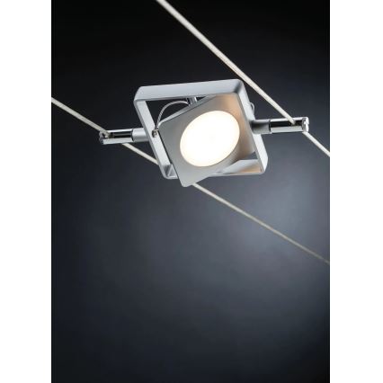 Paulmann 94107 - SADA 4xLED/4,3W Kompletný lankový systém MAC 230V matný chróm