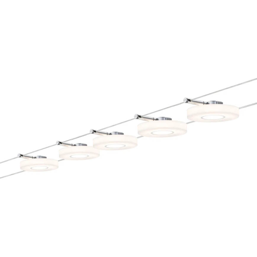Paulmann 94109 - SADA 5×LED/4,3 W Kompletný lankový systém MAC 230 V biela