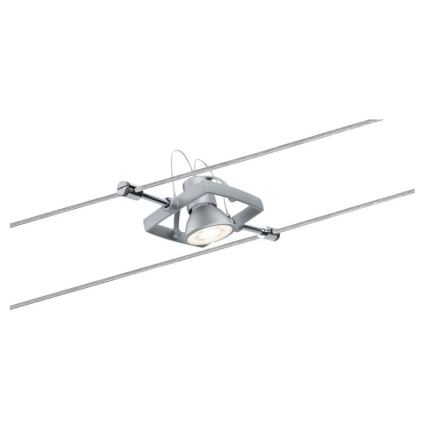 Paulmann 94133 - sada 5× GU5,3/10W, kompletný lanový systém MAC 230V v matnom chróme