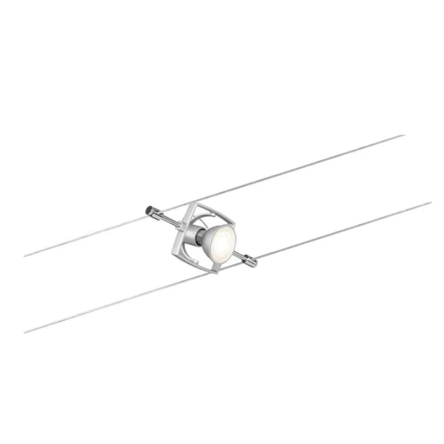 Paulmann 94133 - sada 5× GU5,3/10W, kompletný lanový systém MAC 230V v matnom chróme