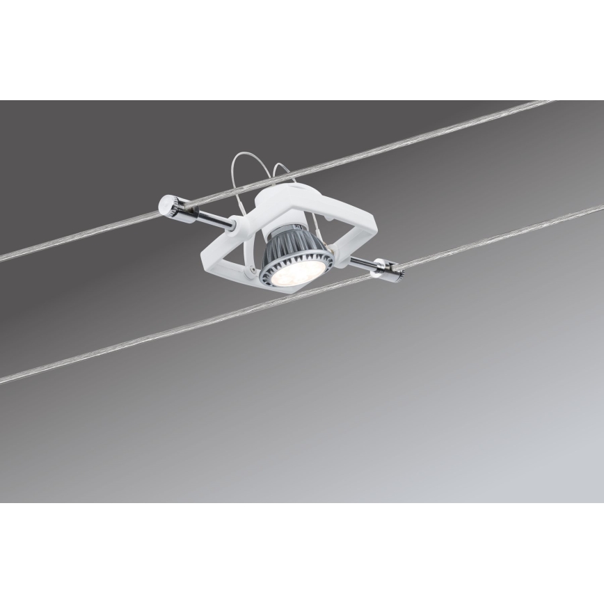 Paulmann 94134 - Súprava 5xGU5,3/10W Kompletný lankový systém MAC 230V biela
