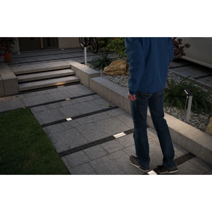 Paulmann 94238 - LED/0,7W IP67 Solárne nájazdové svietidlo so senzorom ARON 3,7V 650 mAh