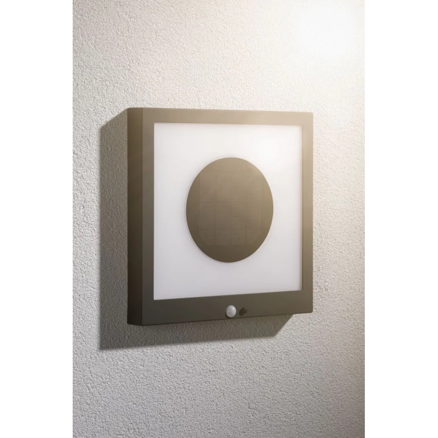 Paulmann 94263 - LED/1,2W IP44 Solárne nástenné svietidlo so senzorom TAIJA 3,7V 1800 mAh