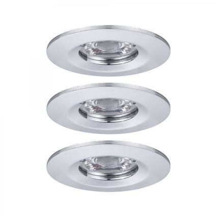 Paulmann 94303 - SADA 3xLED/4W IP44 Kúpeľňové podhľadové svietidlo COIN 230V