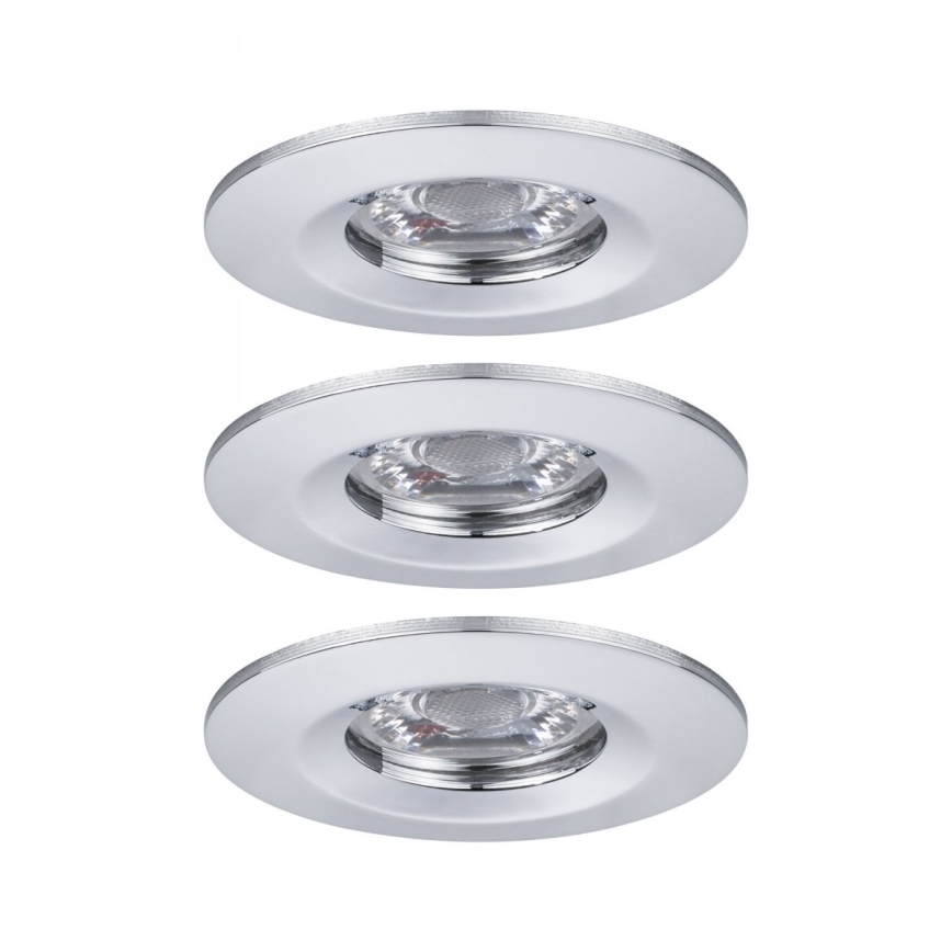 Paulmann 94303 - SADA 3xLED/4W IP44 Kúpeľňové podhľadové svietidlo COIN 230V