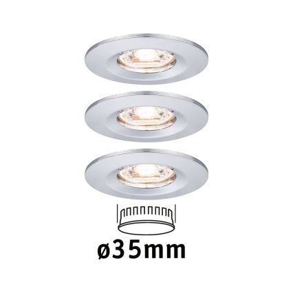 Paulmann 94303 - SADA 3xLED/4W IP44 Kúpeľňové podhľadové svietidlo COIN 230V