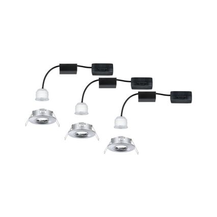 Paulmann 94303 - SADA 3xLED/4W IP44 Kúpeľňové podhľadové svietidlo COIN 230V