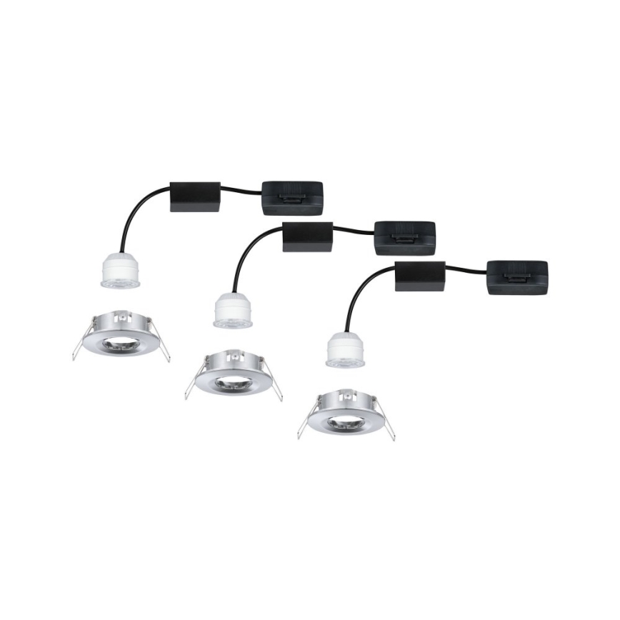 Paulmann 94303 - SADA 3xLED/4W IP44 Kúpeľňové podhľadové svietidlo COIN 230V