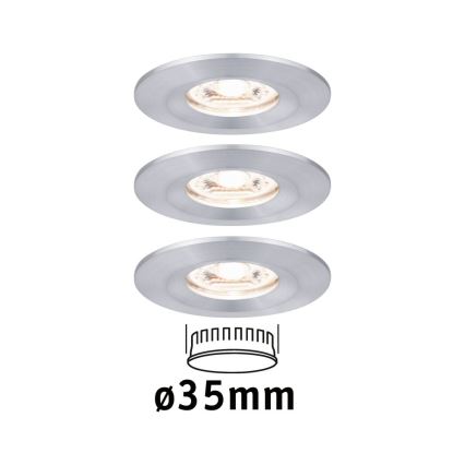 Paulmann 94305 - SADA 3xLED/4W IP44 Kúpeľňové podhľadové svietidlo NOVA 230V
