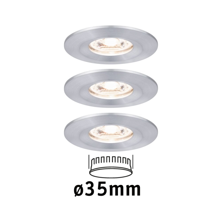 Paulmann 94305 - SADA 3xLED/4W IP44 Kúpeľňové podhľadové svietidlo NOVA 230V