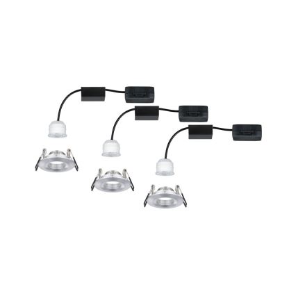 Paulmann 94305 - SADA 3xLED/4W IP44 Kúpeľňové podhľadové svietidlo NOVA 230V