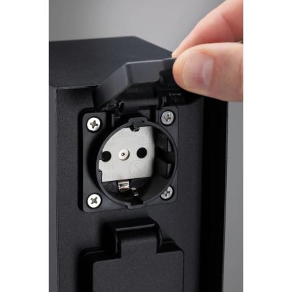 Paulmann 94313 - Vonkajší zásuvkový stĺpik RIO 4Z SCHUKO 230V IP44