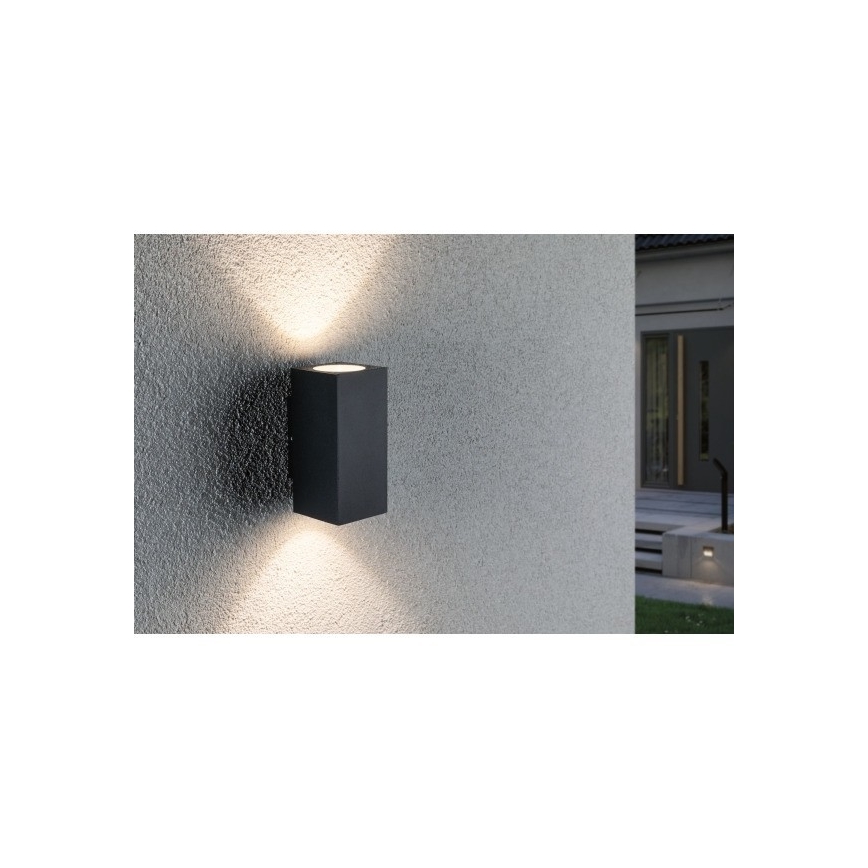 Paulmann 94328 - 2xLED/2,8W IP44 Vonkajšie nástenné svietidlo FLAME 230V antracit