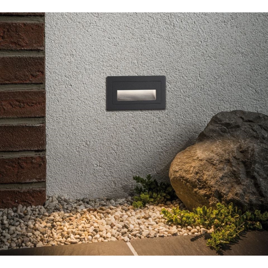 Paulmann 94383 - LED/4W IP44 Vonkajšie vstavané svietidlo LONG 230V